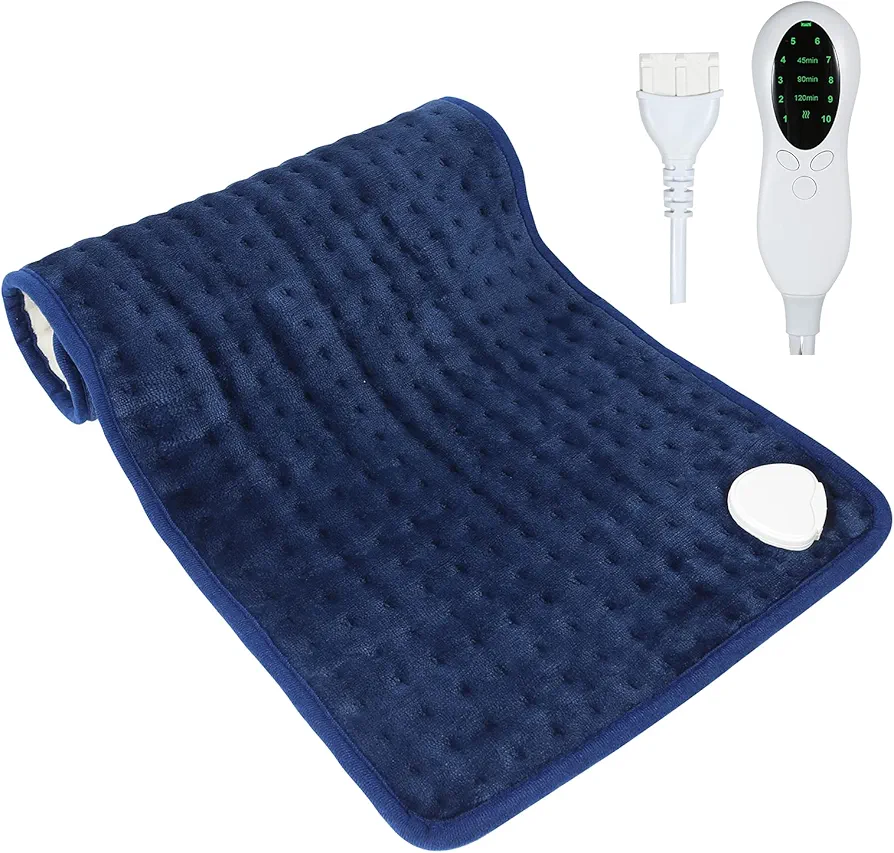Electric Heating Pad for Back/Knee/Leg Pain, Neck and Shoulder Heating Pad Electric, Heating Pad for Period Cramps and Arthritis Relief, 10 Fast Heat Settings, Auto Shut Off,Hot Heated Pad 12"x24"