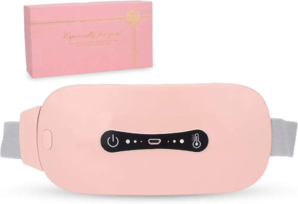 Menstrual Heating Pad, 3 Levels Adjustable Temperature Electric Period Heating Belt, Portable Waist Back or Belly Pain Relief Heating Belt for Women Girl()