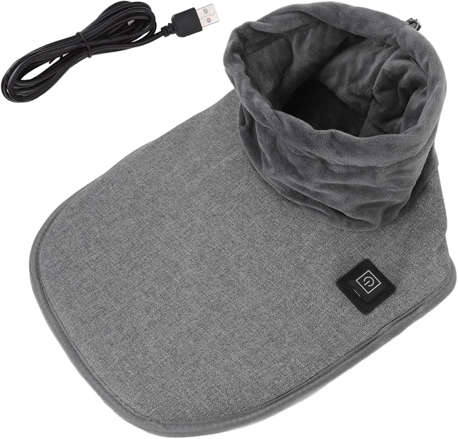 Electric Foot Warmer, Graphene Heating All Round Heating Foot Warmer Under Desk 3 Gears Temperature Rechargeable Heated Slippers for Relieve Feet Fatigue and Soreness (Gray)