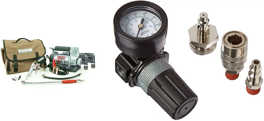 VIAIR 400P-RV Automatic Portable Compressor Tire Inflator Kit for RV and VIAIR 90145 RV Winterization Kit
