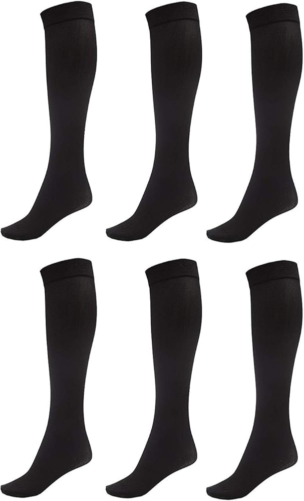 DARESAY 6 Pack: Boot Socks for Women – Plus Size Knee High Socks - Long Socks - Womens Dress Socks
