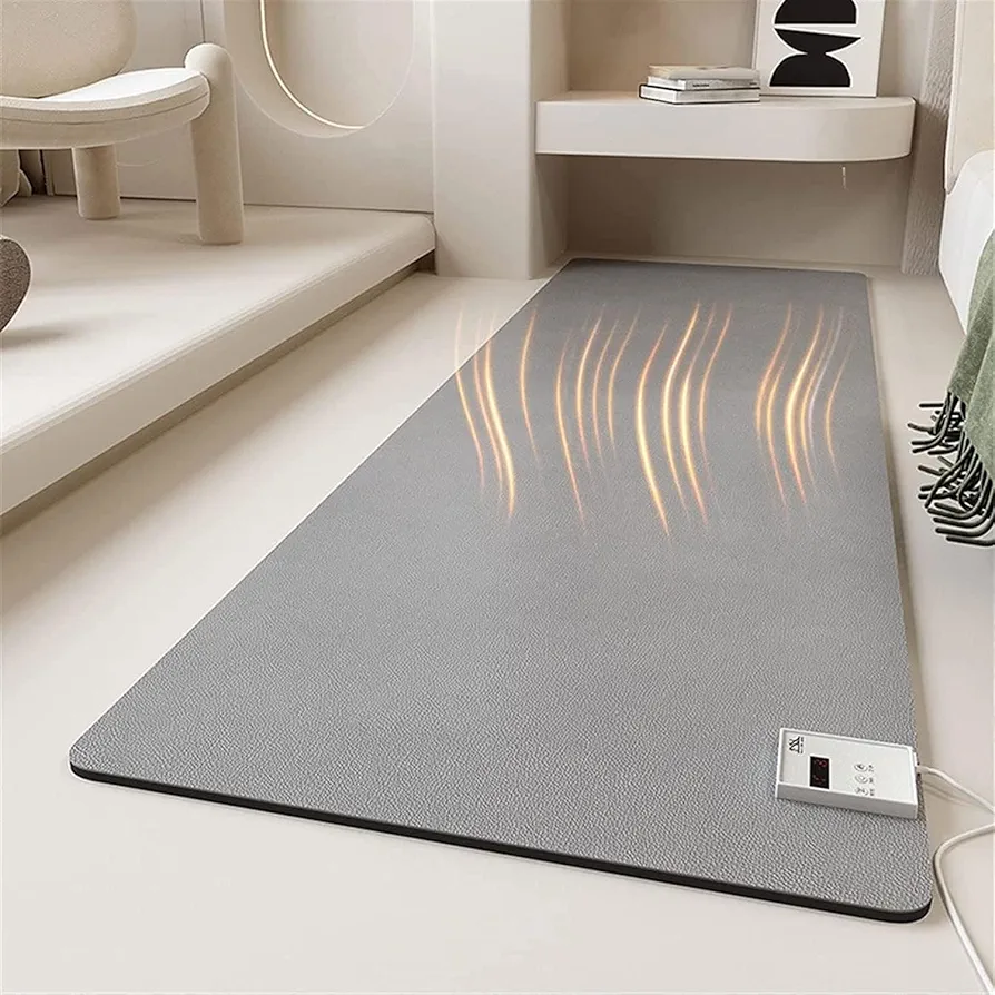 Heated Floor Pad, Portable Heating Mat, Carbon Crystal Graphene Heating Carpet, Easy to Use Floor Mats, Overheating and Power-Off Protection Warm Heated Carpet for Home,140x200cm