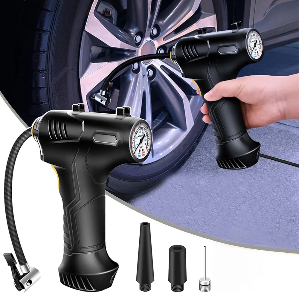 Todays Deals,Tire Inflator Portable Air Compressor,Multi-Function Air Pump with Led Light, for Car Motorcycle Bike Balls