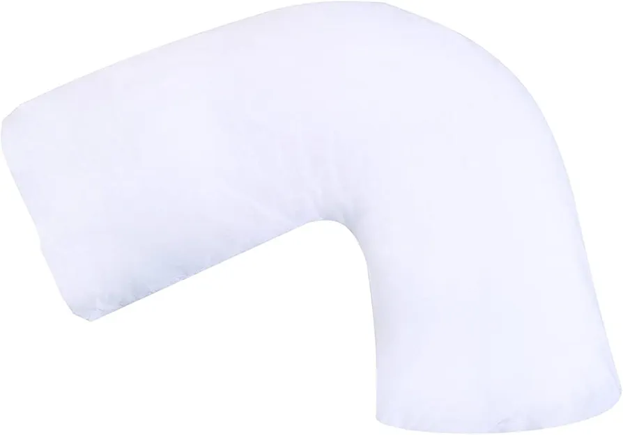 DMI Body Pillow, Side Sleeper Pillow and Pregnancy Pillow with Contoured Support to Eliminate Neck, Back, Hip, Joint Pain and Sciatica Relief with Removable Washable Cover, Firm, U Shape Neck Pillow