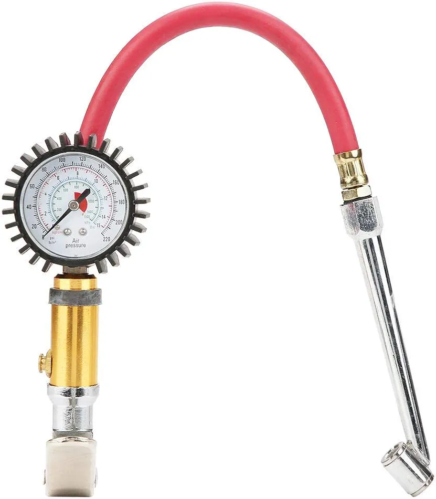 Tire Pressure Gun, 1/4" Digital Tire Inflator with Pressure Gauge, Heavy Duty Auto Air Inflating Gun for Bike, Motorcycle, Automobile,Trunk