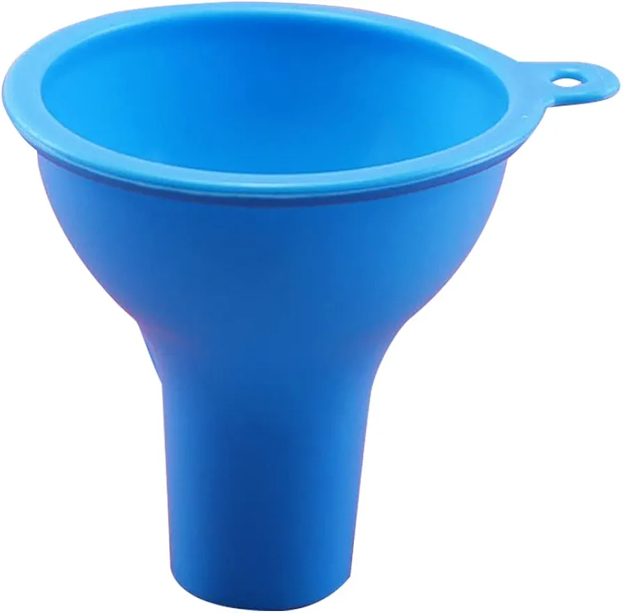 Round-Shaped Silicone Funnel for Filling Bottles Collapsible Funnel for Kitchen Use Foldable Funnel for Water Bottle Liquid Food Grade Funnel Premium Canning Funnel 2.95 x 2.76 x 0.98 Blue