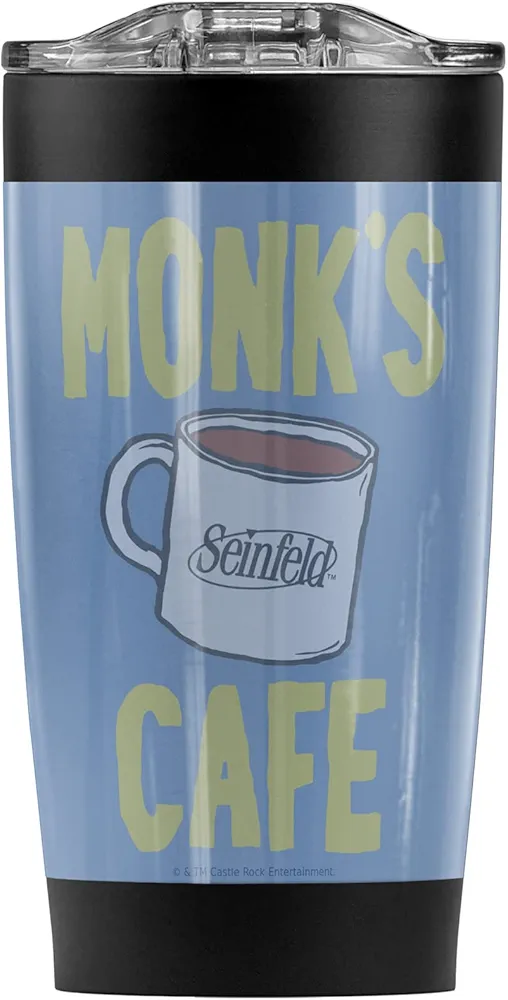 LOGOVISION Seinfeld OFFICIAL The Best Coffee In Town Stainless Steel Tumbler with Straw and Flip Lid 20 oz Travel Mug/Cup, Vacuum Insulated & Double Wall with Leakproof Dual Lid