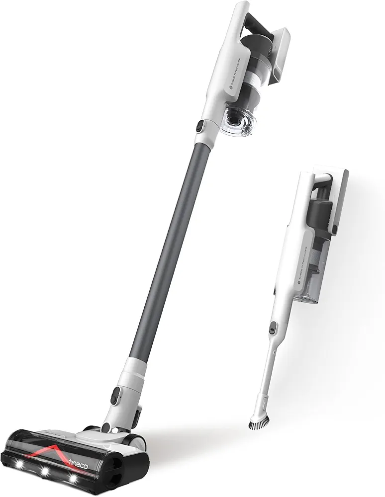 Tineco A30S Cordless Stick Vacuum Cleaner, 160W Powerful Suction, 60 Minutes Runtime, 1L Larger Dustbin, Rechargeable Lightweight and Versatile ZeroTangle Brush PureCyclone Tech LED Headlight