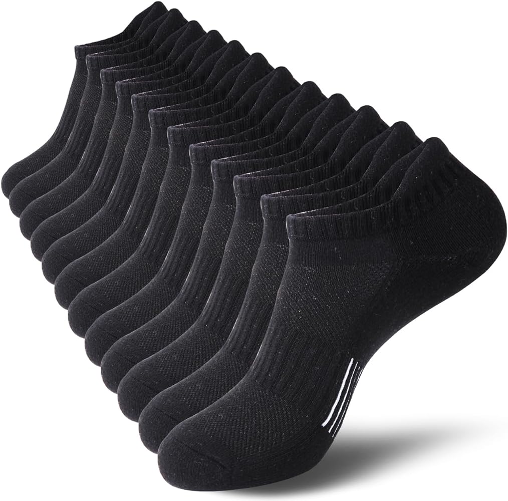 Running Ankle Socks for Women Athletic Cotton Cushioned 5-6 Pairs Workout No Show Socks Women