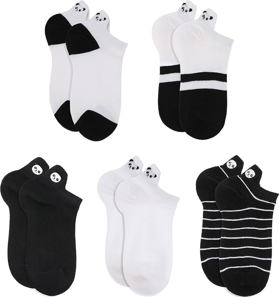Glamorstar Women Socks Cotton No Show Low Cut Socks Ankle Sock 5 Pack