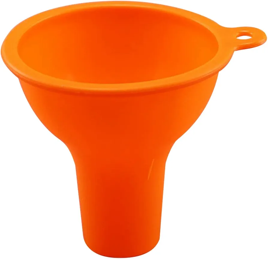 Round-Shaped Silicone Funnel for Filling Bottles Collapsible Funnel for Kitchen Use Foldable Funnel for Water Bottle Liquid Food Grade Funnel Premium Canning Funnel 2.95 x 2.76 x 0.98 Orange
