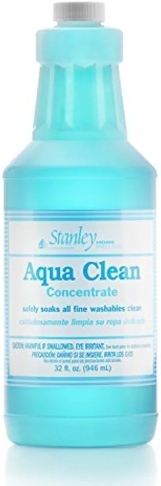 Stanley Home Products Aqua Clean Concentrate - Delicate Laundry Detergent - Gentle Formula Effectively Cleans Tough Stains in Minutes Protects Fine Wool Knits and Other Fabrics Wash Up to 64 Loads