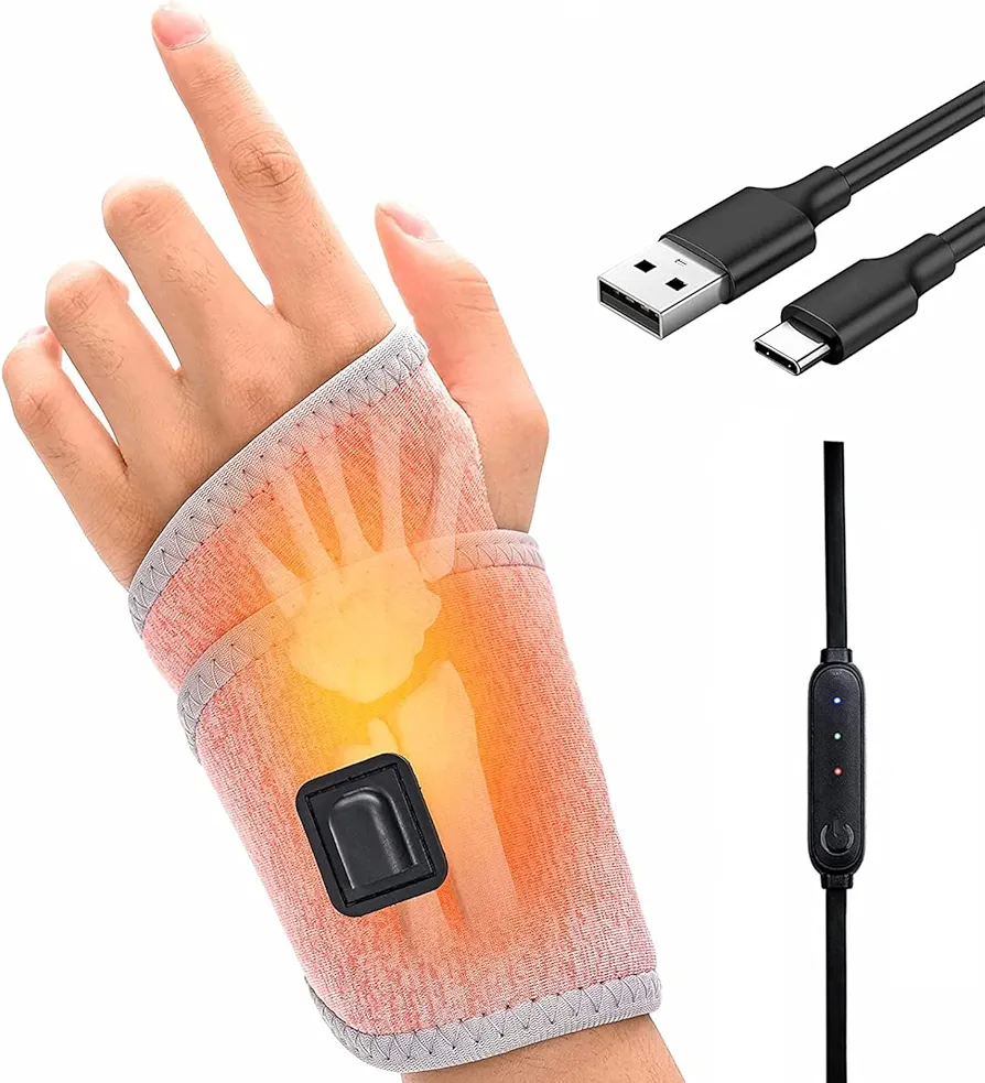 Fanwer Wrist Warmer - Electric Heating Pad for Wrist and Hand, Auto Shut Off, 10s Fast Heat