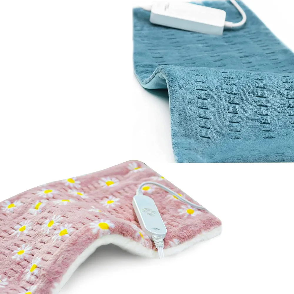GOQOTOMO 2PCS Heating Pad Fast-Heating Technology for Back/Waist/Abdomen/Shoulder/Neck Pain and Cramps Relief - Moist and Dry Heat Therapy with Auto-Off Flower Hot Heated Heating Pads by-HF-G+F1224