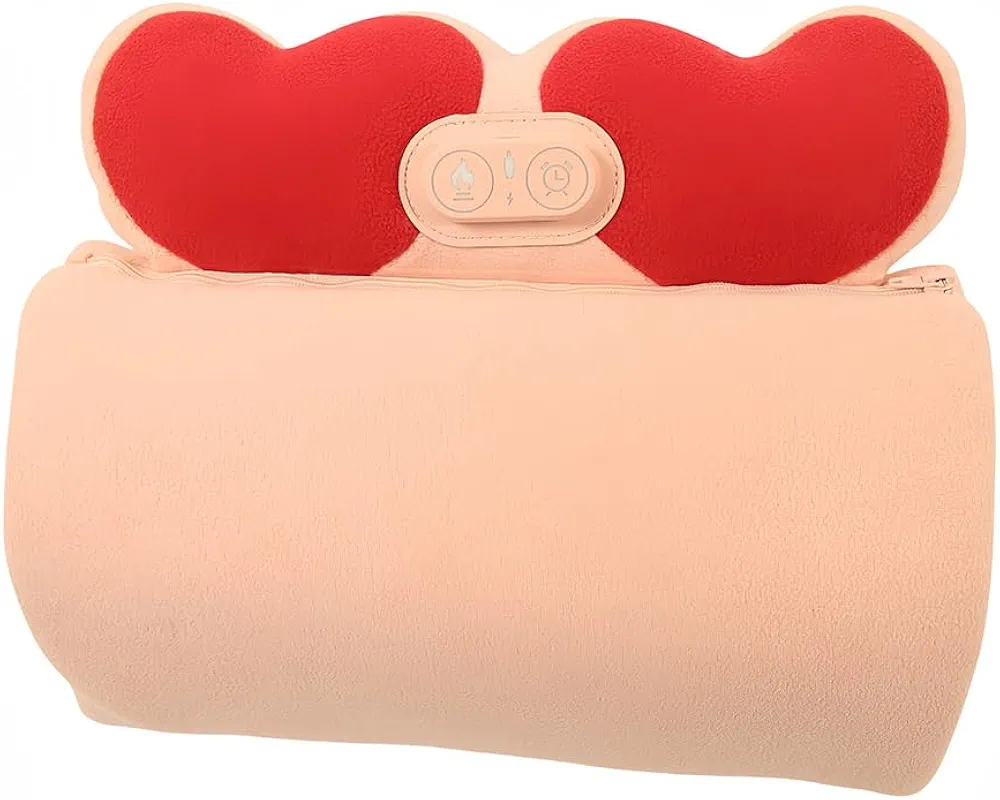 Pink Hand Warmer USB Electric Heating Pad 18X11.8 Inches Machine Washable 10W Heating Area Heated Pad Zippers Closure Three Levels Heating Controller Temperture Adjuster Auto Turn Off