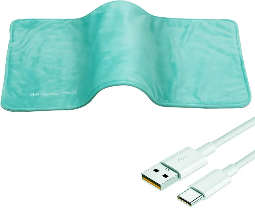 Electric Heat Pad,Soft Flannel Safe Electric Heat Pad 55 Degrees Constant Temperature Heat Pad for for Cramps, Neck and Shoulder,30x60cm Portable & Washable Electric Heating Pad USB Charging Blanket