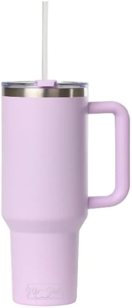 Cayman 40 oz Stainless Steel Tumbler with Handle, Lid, and Straw | Double Wall Vacuum Insulated