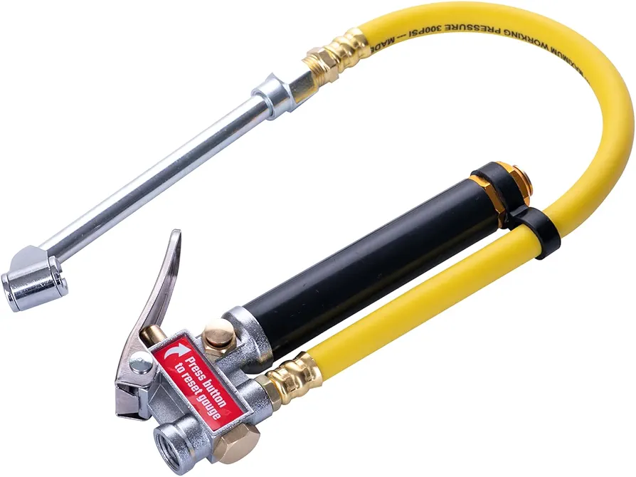 CRAFTSMAN Dual Foot Inflator and Gauge, 20-120 PSI, Built-in Relief Valve, 1/4-Inch NPT Air Inlet