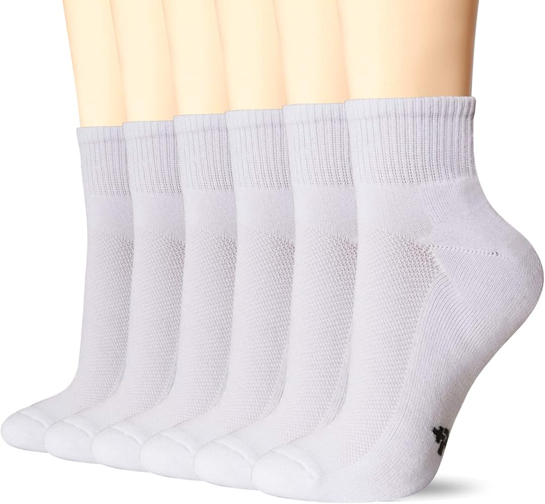 +MD 6 Pairs Ankle Quarter Socks for Women and Men, Smell Control Cushioned Sole Casual Athletic Socks