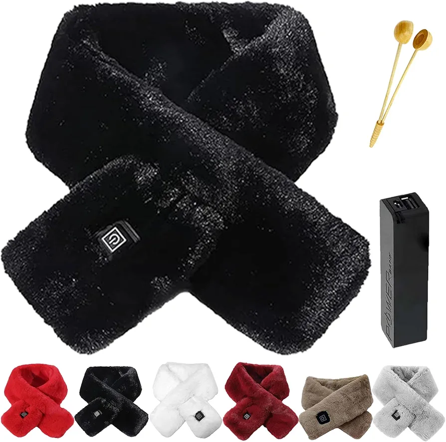 Voltex Heated Scarf for Women, Rechargeable Voltex Heated Scarf, Brylony Electric Heating Scarf, Soft Neck Heating Pad (1-B)