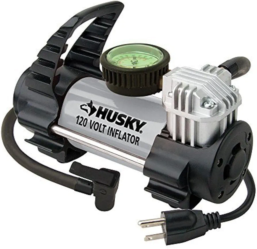 Husky Electric Air Tire Pump 120V Inflator Sport Auto Bike Car Truck Compressor by Husky