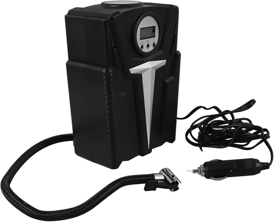 Inflator Pump Car Tire Inflator Tire Air Pump Air Compressor Portable Tire Inflator Tire Pump Portable Car Pump Air Inflator for Tires Portable Air Tire Compressor Black