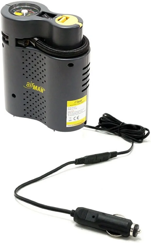 Airman Tour52-074 Portable Dc 12v Auto Car Motorcycle Pump Tire Inflator Mini Compressor