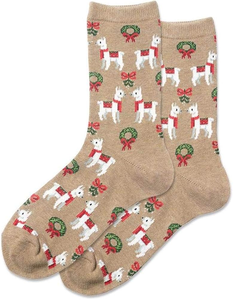 Hotsox Holiday Llama Socks 1 Pair