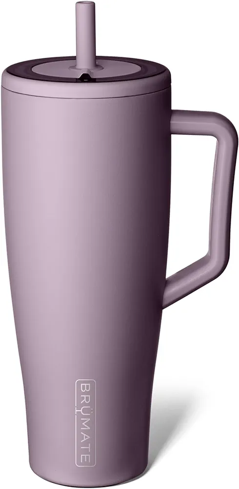 BrüMate Era 40 oz Tumbler with Handle and Straw | 100% Leakproof Insulated Tumbler with Lid and Straw | Made of Stainless Steel | Cup Holder Friendly Base | 40oz (Lilac Dusk)