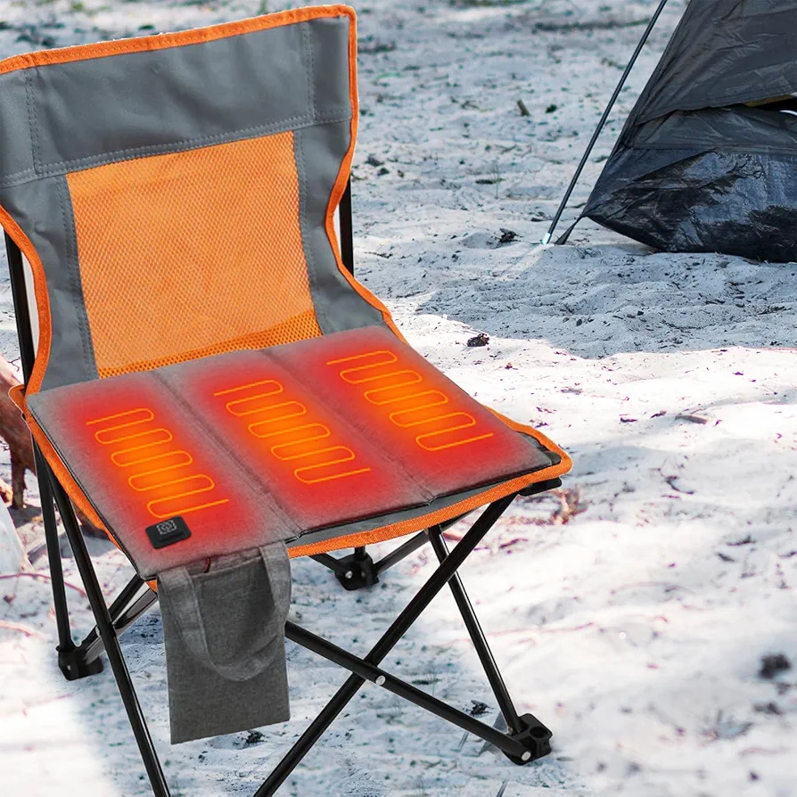 Heated Seat Cushion, Foldable Heated Chair Pad, Office Chair Heating Pad, Heated Seat Covers For Cars, 3 Levels Heating, Portable Usb Powered Chair Heating Pad For Stadium Camping Hunting Fishing