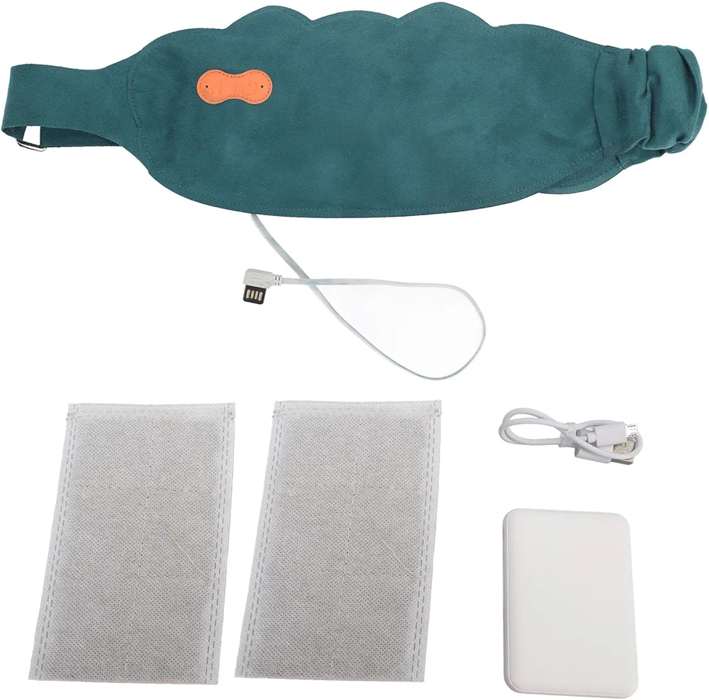 Menstrual Heating Pad 5000mah 3 Heat Levels 5 Massage Modes Washable Constant Temperature Belly Heating Wrap Belt for Women Girl