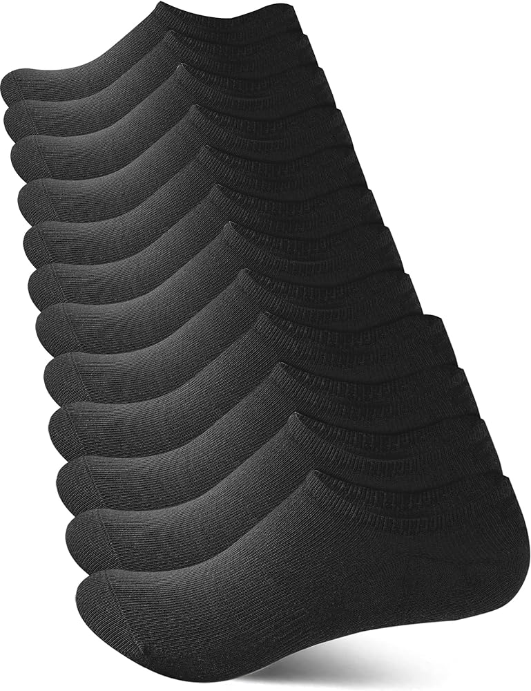 Buauty No Show Socks Womens Men Ankle Socks Short Low Cut Invisible Liner Non Slip Casual Athletic Boat Socks 6 Pairs