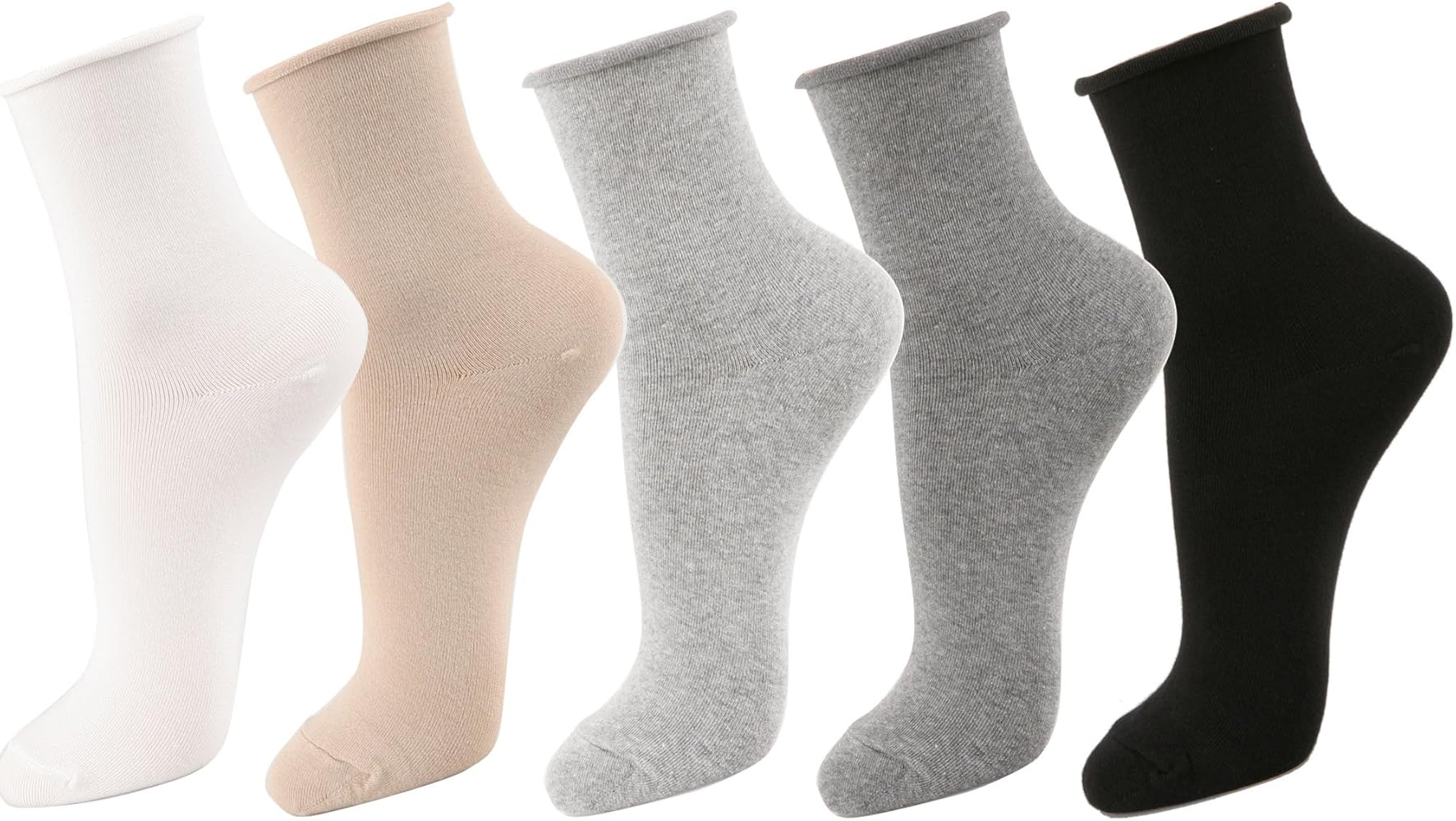 STYLEGAGA Women's Ruffle Turn-Cuff Casual Ankle Socks Frilly Lace Trim Cute Cotton Sock