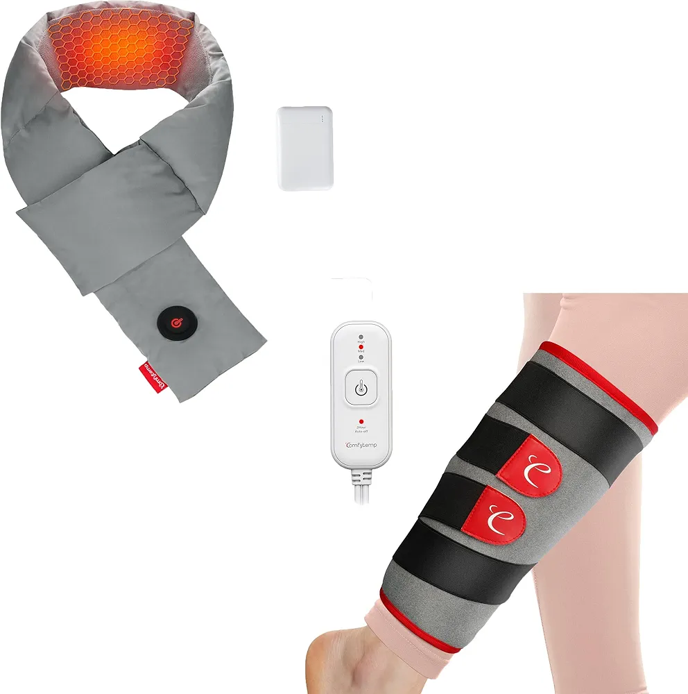 Comfytemp Neck Heating Pad, Cordless Neck Warmer and Comfytemp Leg Heating Pad