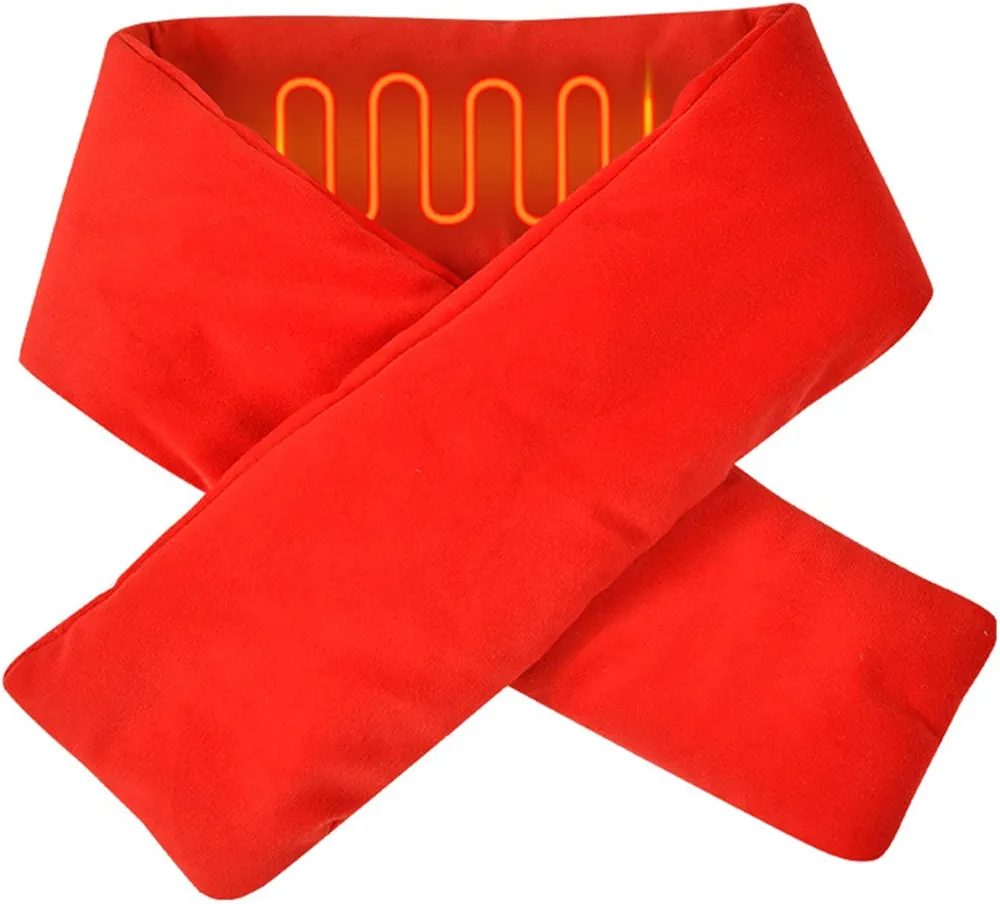 Heated Scarf Neck Heating Pad Men and Women Rechargable Heated Neck Warmer Wrap USB Pain Thermal Scarfs No Battery Amazon Clearance Items Daily Deals
