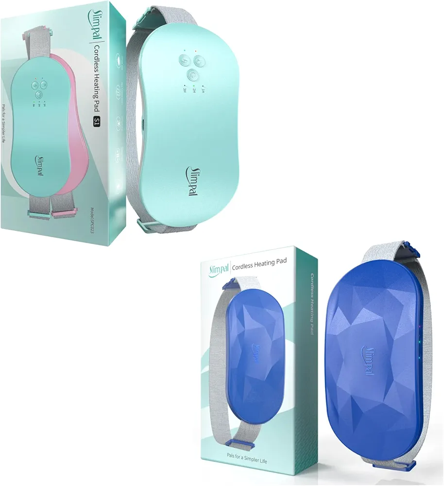 Slimpal Period Heating Pad for Cramps Aqua and Navy, FSA HSA Eligible Approved