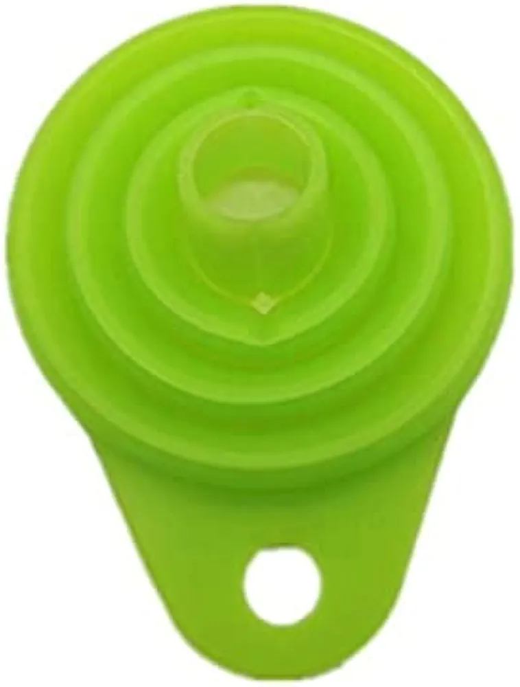1PC/2pc Mini Foldable Funnel Silicone Collapsible Funnel Folding Portable Funnels Be Hung Household Liquid Dispensing Telescopic 1pcGreen