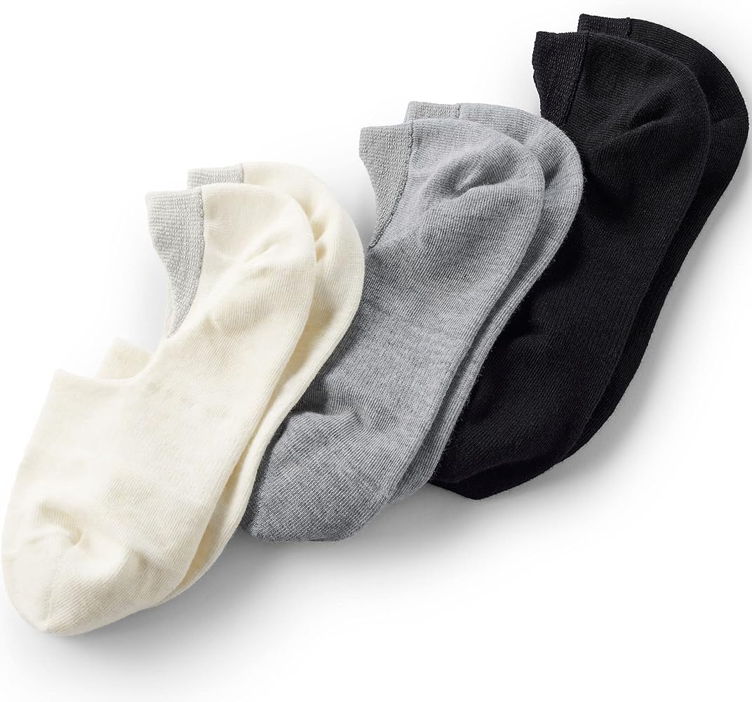 Lands' End Women's 3-Pack No Show Socks