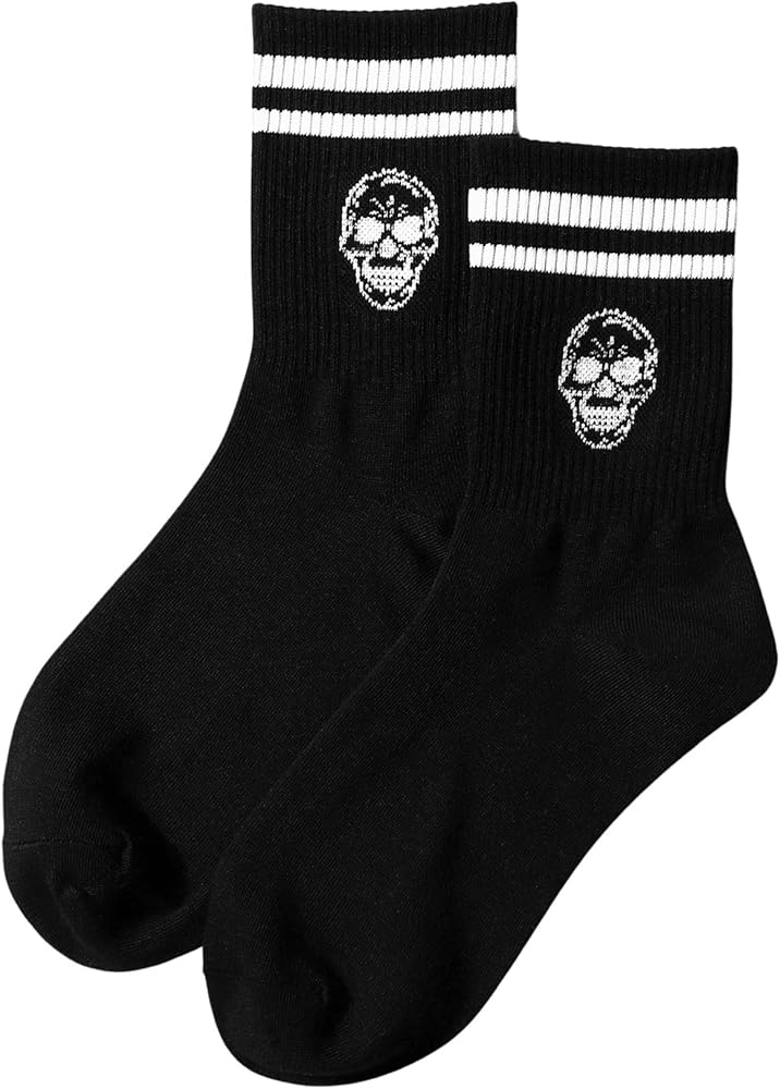 GORGLITTER Women's 1 Pairs Casual Alien Patterned Crew Socks Athletic Ankle Dress Socks