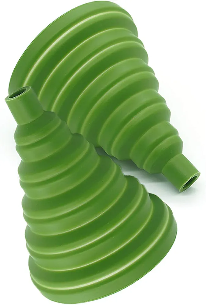 2 Pcs Collapsible Funnel, Silicone Gel Foldable Hopper for Home Kitchen,for Oil, Food and Water Bottles,Silicone Funnels