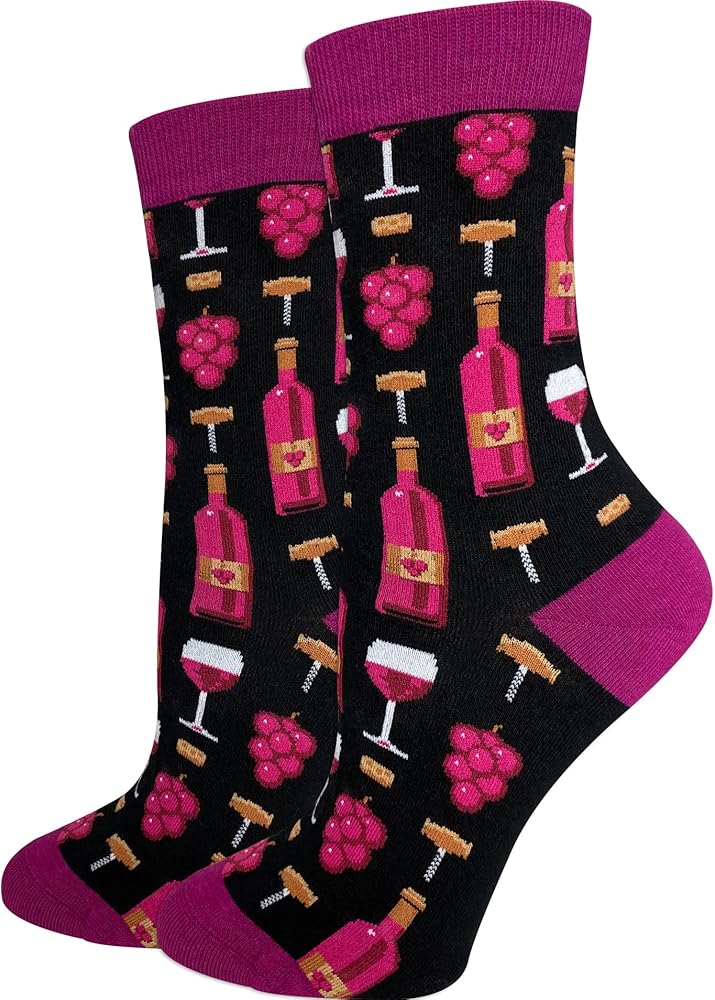 Womens Wine Socks - Combed Cotton Soft