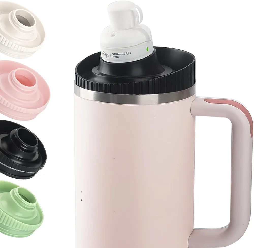 Tumbler Adapter for Stanley to Cirkul, Use Your Flavor Cartridges with Your Tumbler, for 40oz Stanley Quencher H2.0 Tumblers, BPA Free Plastic, Leak Proof