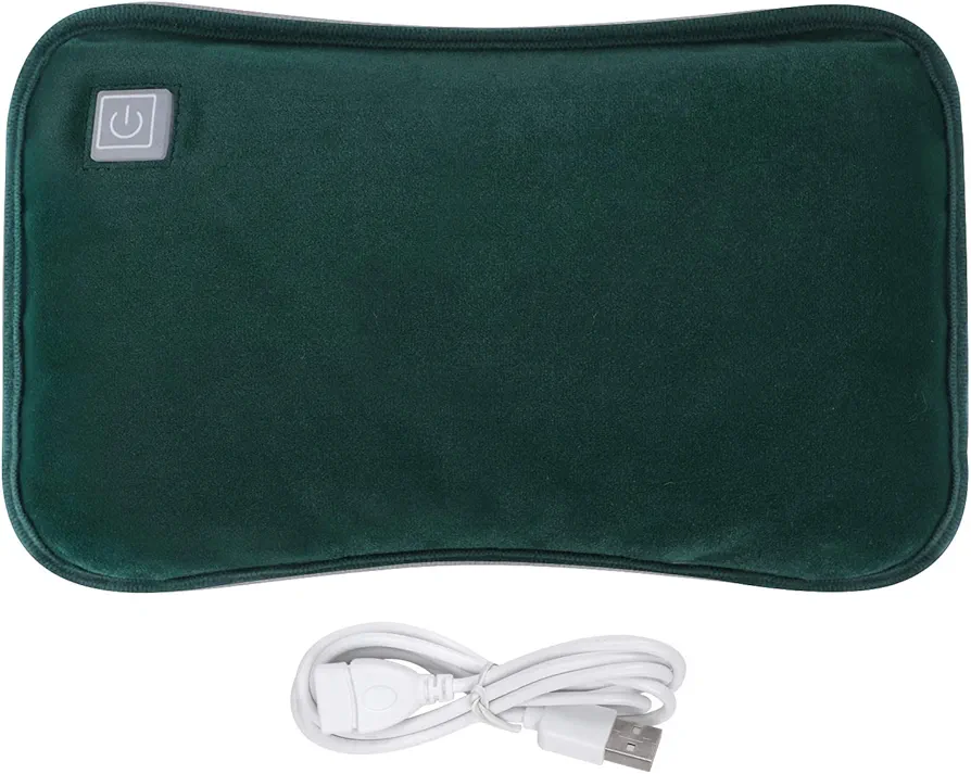USB Electric Heating Pad Hand Warmer Muff Gloves Soft Plush Flannel Throw Pillow Cushion Indoor Outdoor Comfort Back Neck Support Portable Travel Pillows Stomach Foot Cramps Menstruation Pain Relief