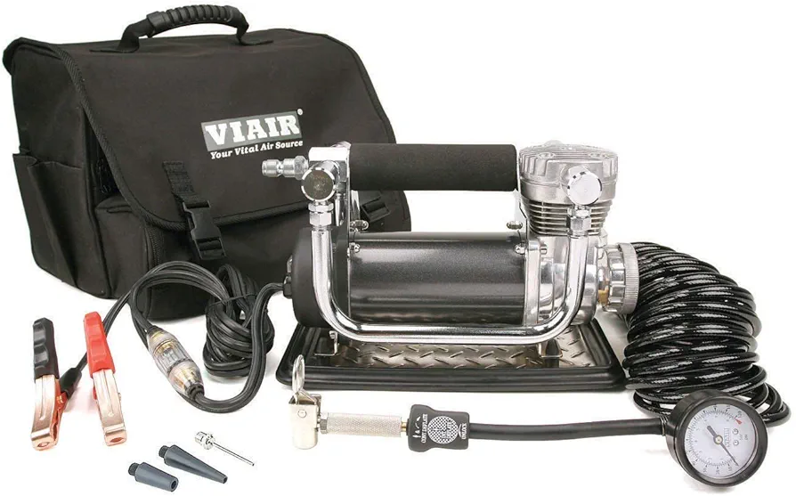 VIAIR 440P - 44043 Portable Compressor Kit , Black, Tire Pump, Truck/SUV Tire Inflator, For up to 37 Inch Tires
