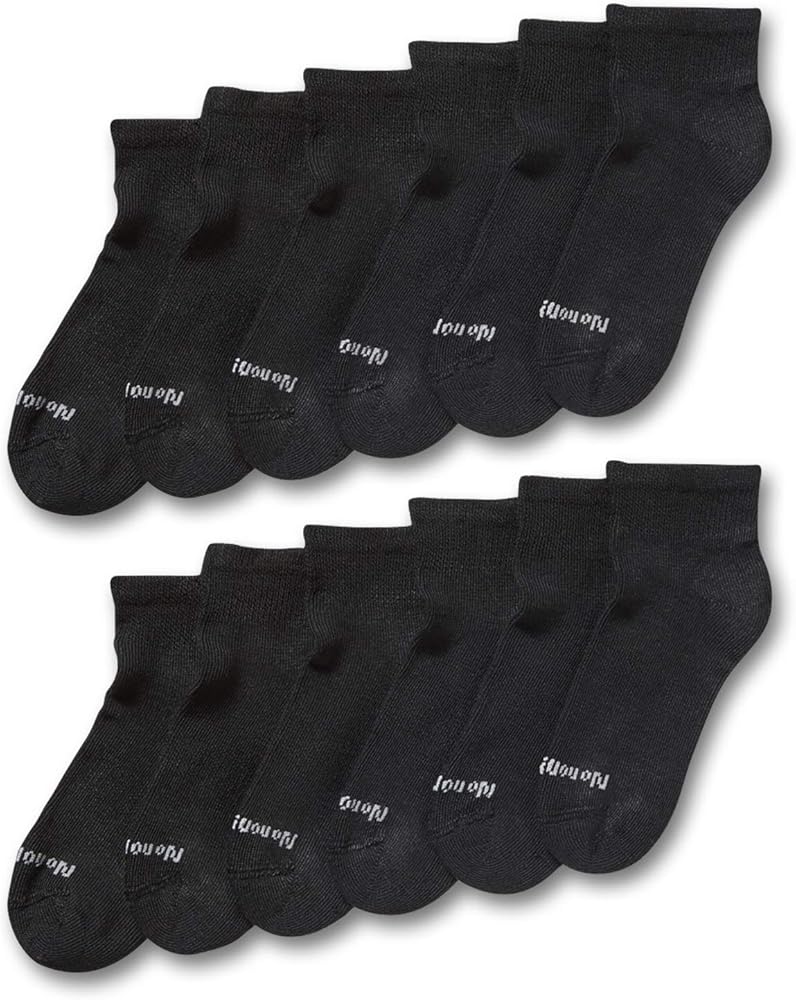 No nonsense womens Cushioned Ankle Quarter Top Socks, 12 Pair Pack
