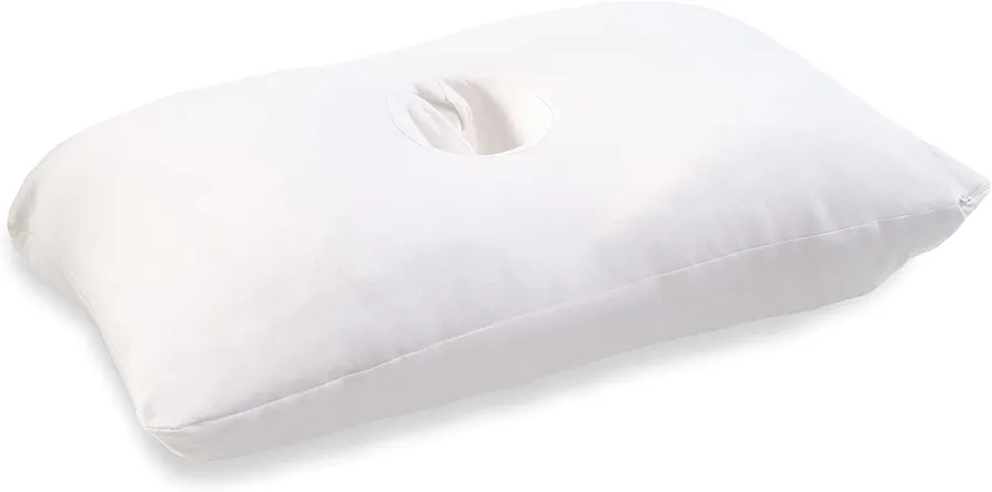 Pillow with Ear Hole - Pain Relief Ear Pillow for TMJ, CNH & Neck Stenosis - Piercing Pillow for Side Sleepers - Adjustable Memory Foam Pillow for Ear Pain