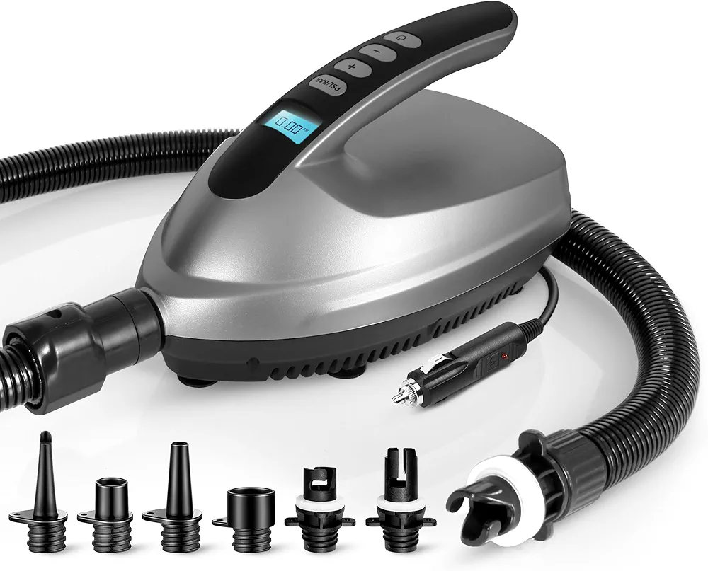 High Pressure SUP Electric Air Pump,Dual Stage Inflation Paddle Board Pump for Inflatable Stand Up Paddle Boards