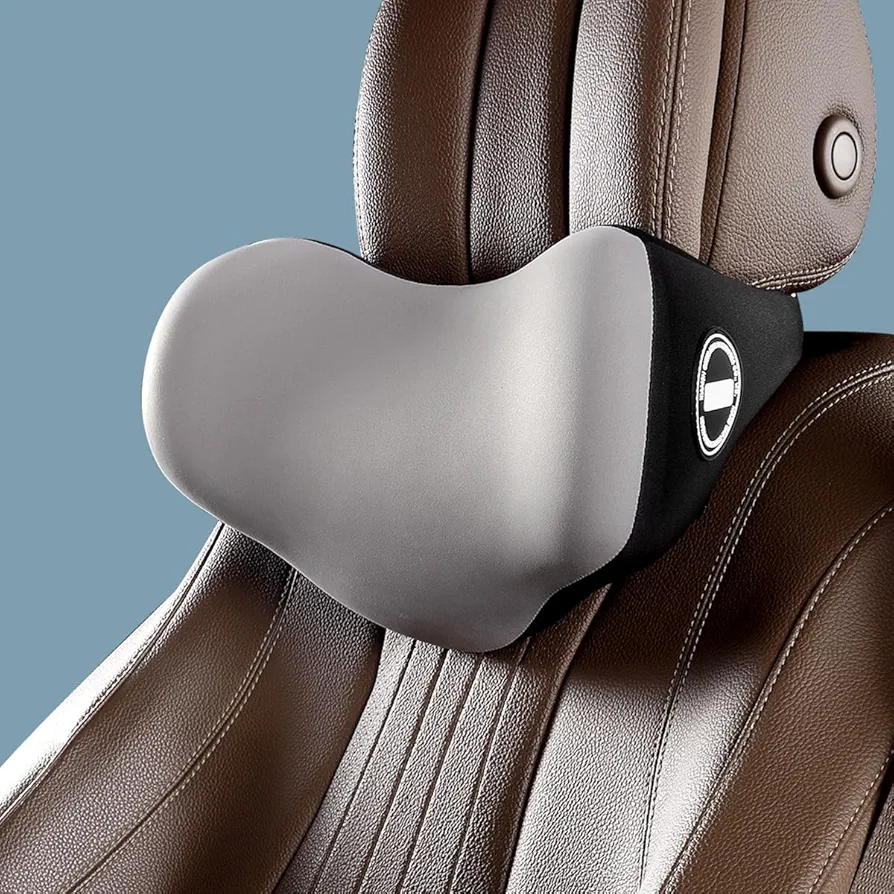 BABUR Car Headrest Pillow for Office Chair - Memory Foam Travel Neck Pillow with Removable Cover for Neck Pain Relief
