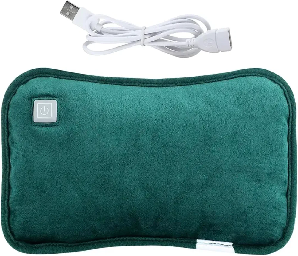 Warm Embrace Pillow | Electric Heated pilllow & Hand Warmer with Pockets, Army Green