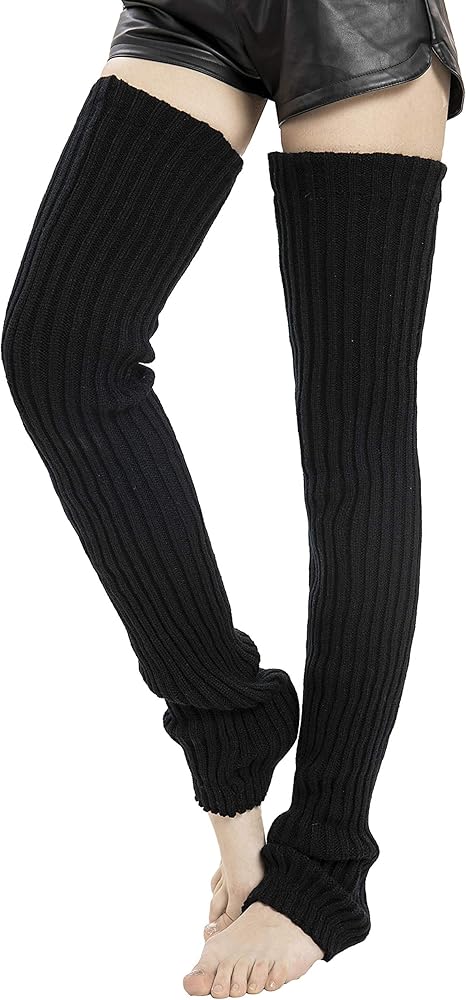 Leotruny Women's Winter Thick Knit Extra Long Thigh High Leg Warmers